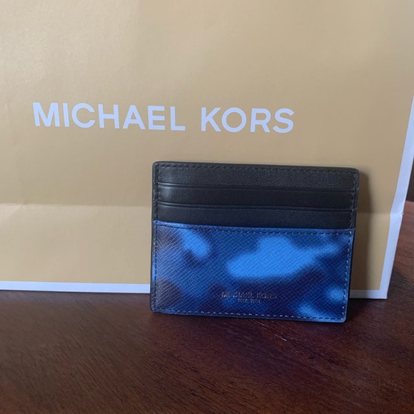 Michael Kors Other - Men’s MK Card Wallet. Blue Camo